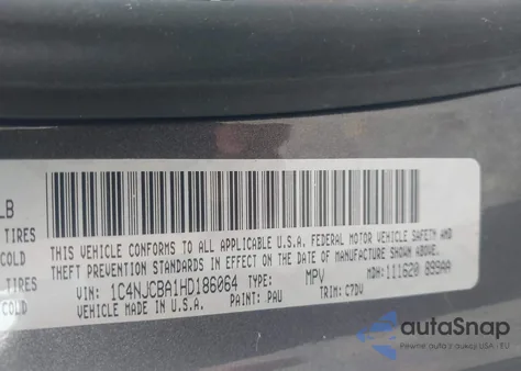 2017 Jeep Compass Sport Fwd from USA, damaged, VIN 1C4NJCBA1HD186064